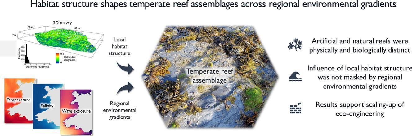 Habitat structure shapes temperate reef assemblages across regional environmental gradients